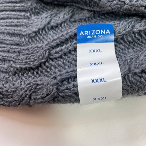 Arizona Jean Co Womens Gray Cable Knit Turtleneck Ribbed Cuffs Sweater Size XXXL - Picture 4 of 5